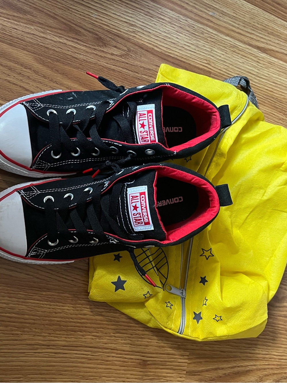Converse Kids Black and Red High-Top Sneakers